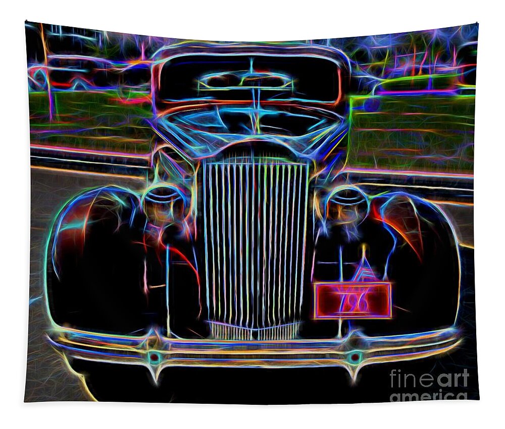 Packard Tapestry featuring the photograph 1937 Packard 120 Business Coupe - Vintage Car by Gary Whitton
