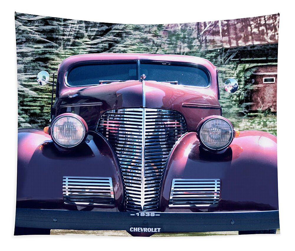 1939 Chevy Tapestry featuring the photograph 1939 Chevy Immenent Front Original by Lesa Fine