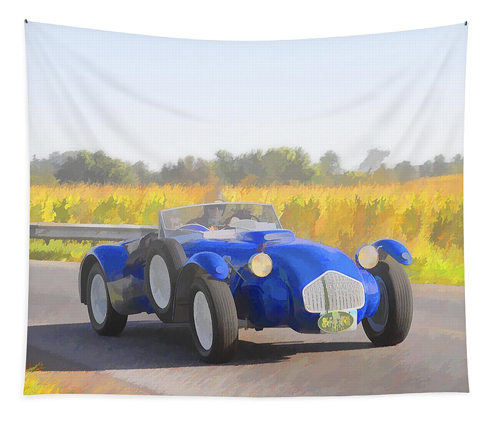 Allard Tapestry featuring the photograph 1953 Allard J2X roadster by Jack R Perry