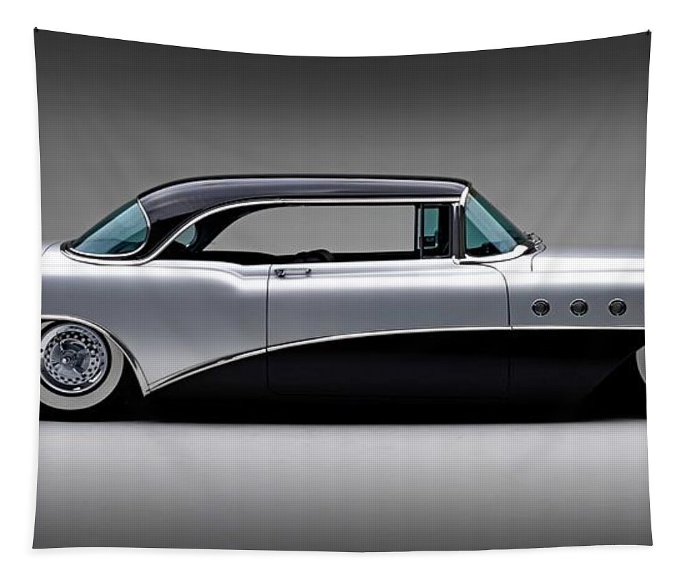 Car Tapestry featuring the photograph 1955 Buick Roadmaster by Gianfranco Weiss