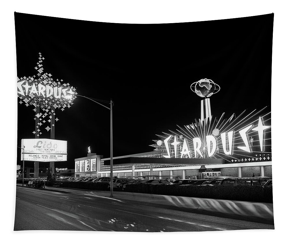 Photography Tapestry featuring the photograph 1960s Night Scene Of The Stardust by Vintage Images