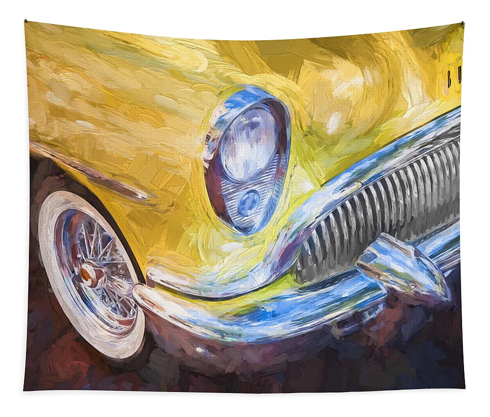 1954 Buick Skylark Convertible Tapestry featuring the photograph 1954 Buick Skylark Convertible Painted  #2 by Rich Franco