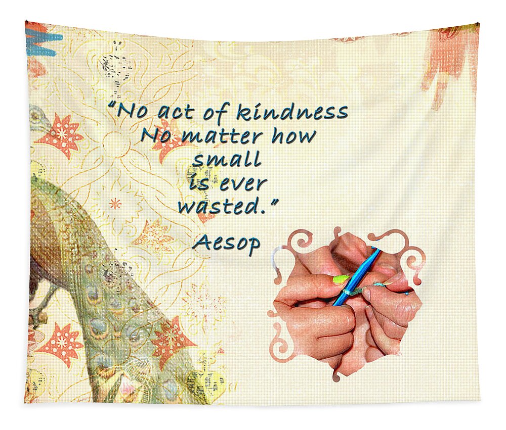 Cards Tapestry featuring the photograph Act of Kindness #2 by Linda Cox
