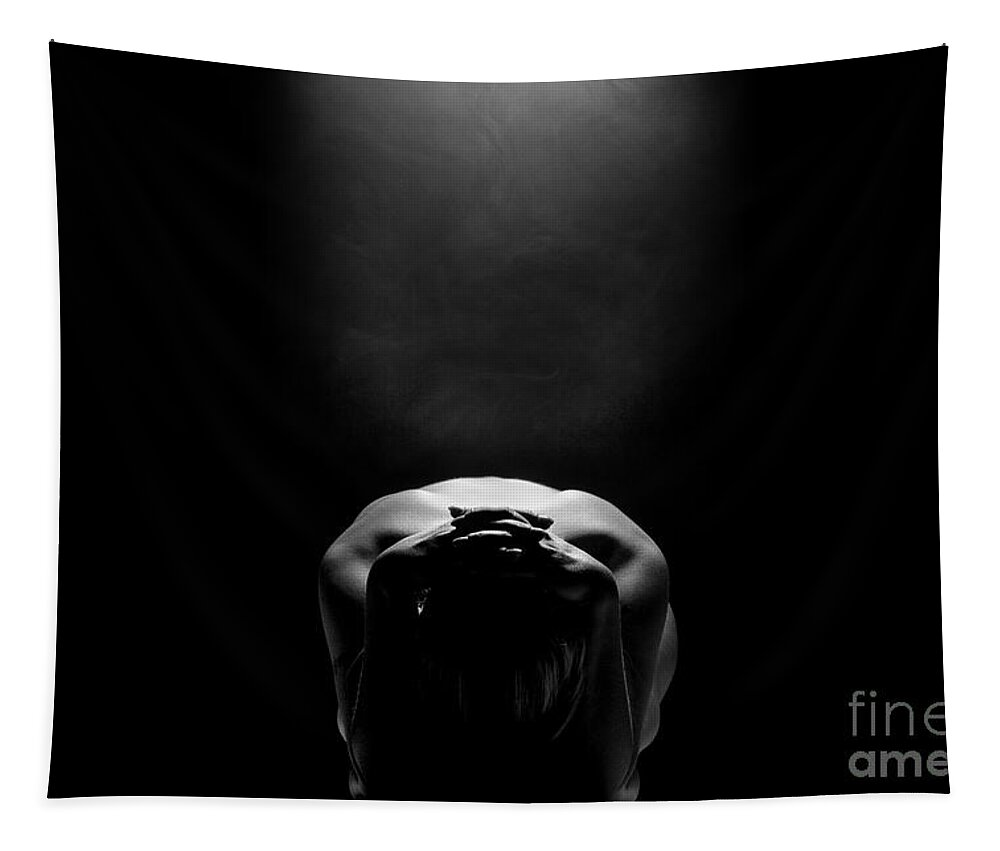 Naked Tapestry featuring the photograph Black And White Nude #3 by Gunnar Orn Arnason