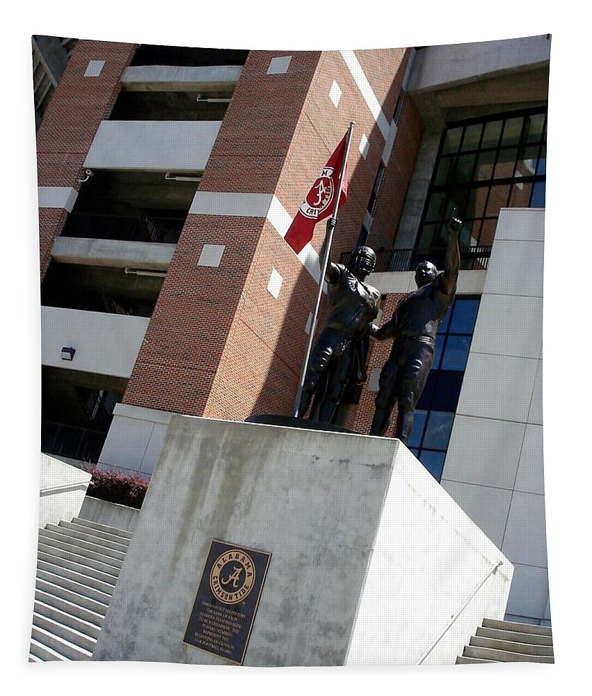 Gameday Tapestry featuring the photograph Crimson Walk of Champions #2 by Kenny Glover