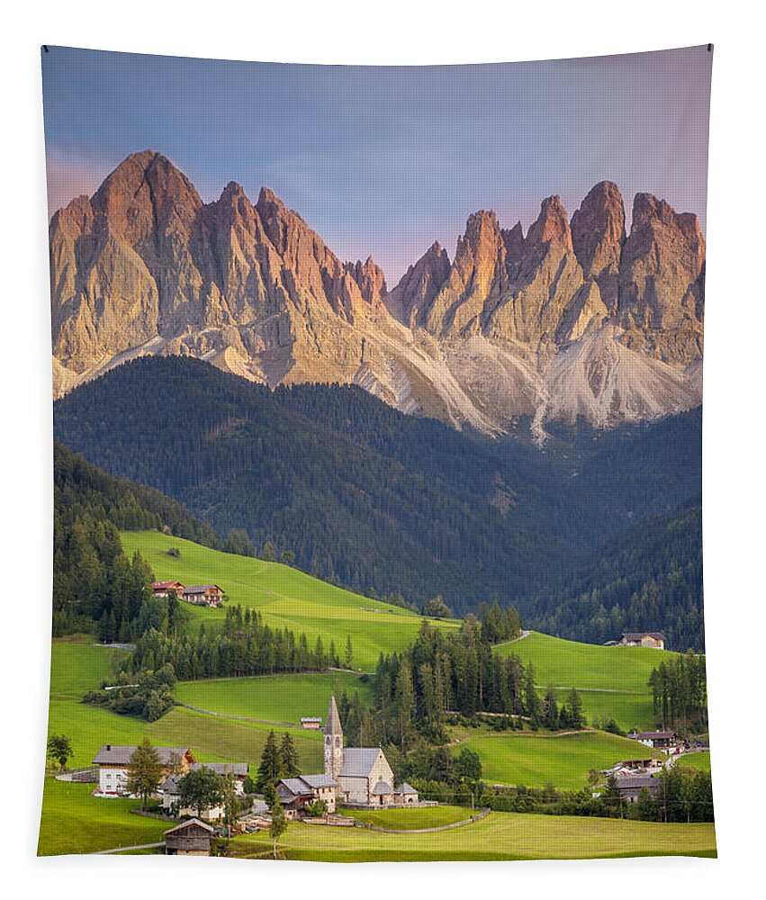 Dolomites Tapestry featuring the photograph Dolomites from Val di Funes #1 by Brian Jannsen