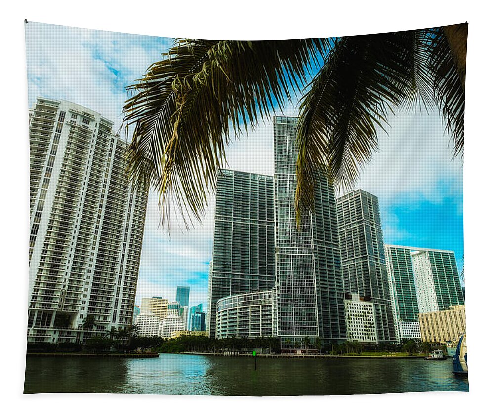 Architecture Tapestry featuring the photograph Downtown Miami by Raul Rodriguez