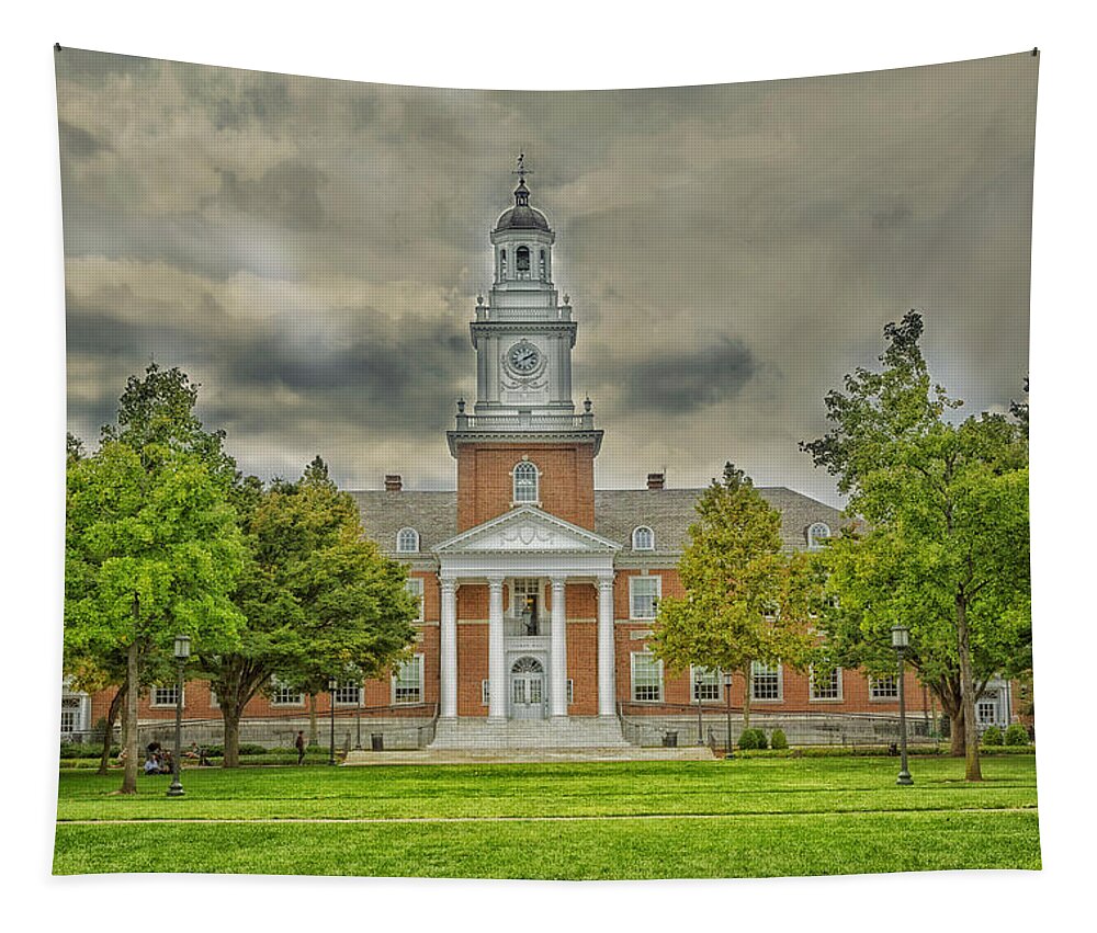 Gilman Hall Tapestry featuring the photograph Gilman Hall - Johns Hopkins University #2 by Mountain Dreams