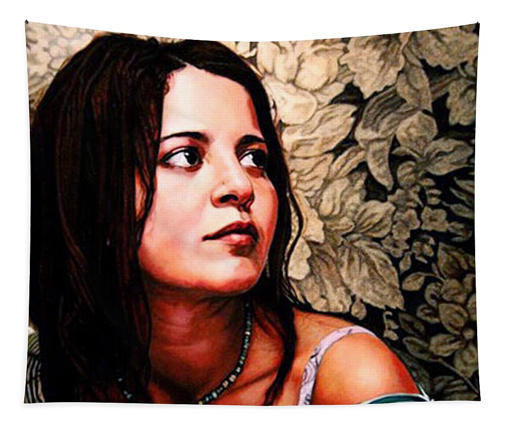 Whelan Art Tapestry featuring the painting Girl From the Rif Mountains by Patrick Whelan