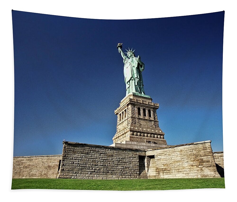 Statue Of Liberty Tapestry featuring the photograph Lady Liberty  2 #2 by Allen Beatty