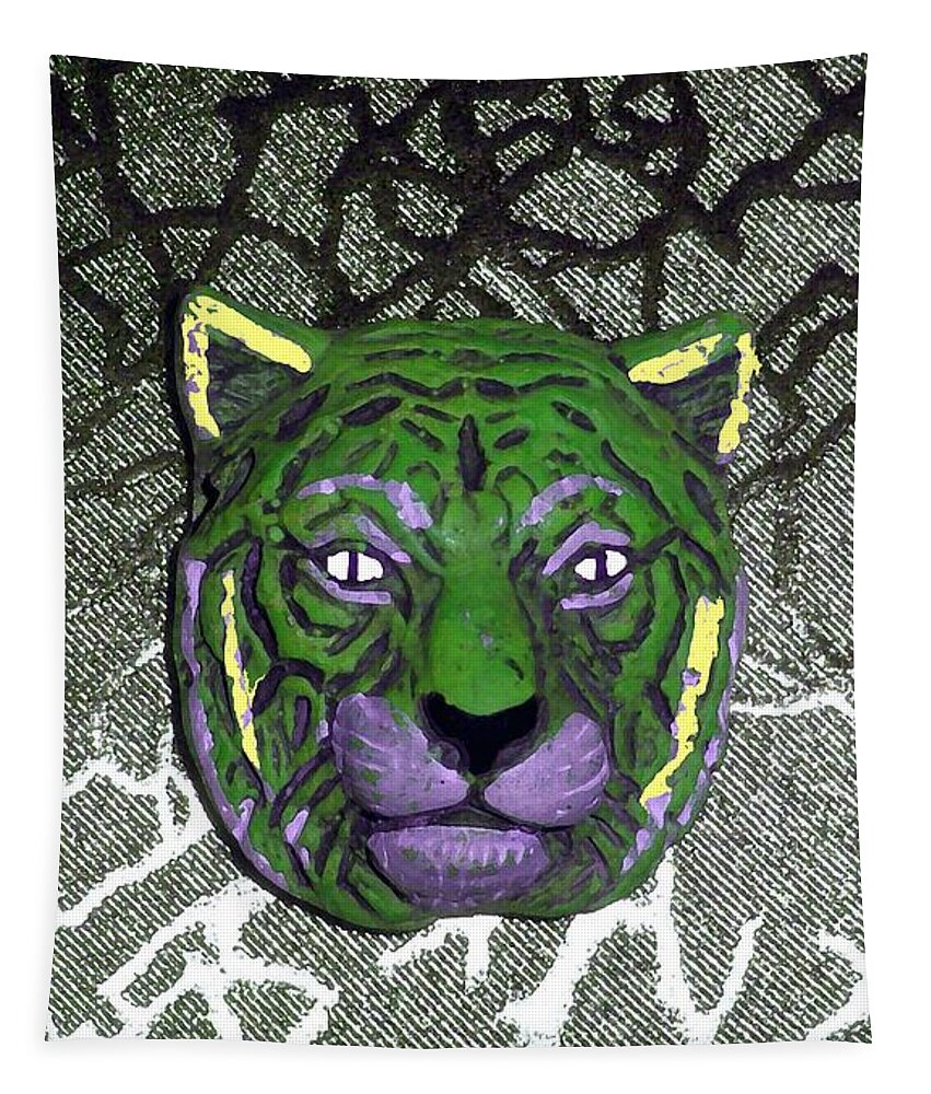 Wildcat Tapestry featuring the photograph Mardi Gras Wildcat by Joseph Baril