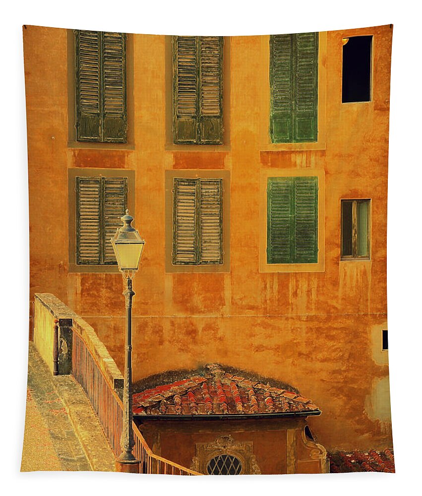 Florence Tapestry featuring the photograph Medieval Windows by Caroline Stella
