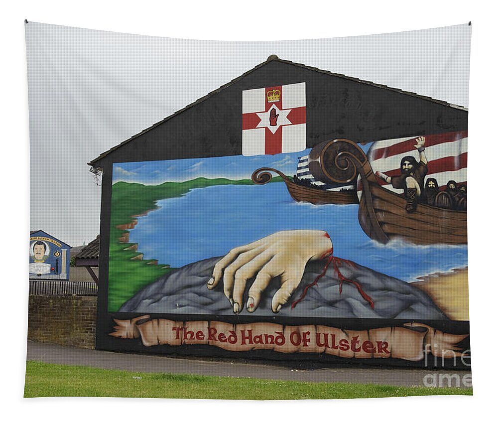 Belfast Tapestry featuring the photograph Mural In Shankill, Belfast, Ireland #2 by John Shaw