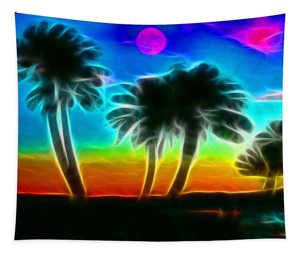 Palms Tapestry featuring the photograph Paradise by Tammy Espino