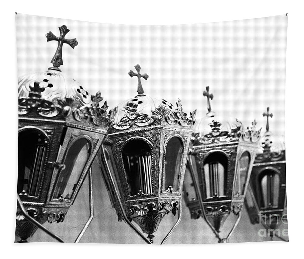Lanterns Tapestry featuring the photograph Religious artifacts #1 by Gaspar Avila