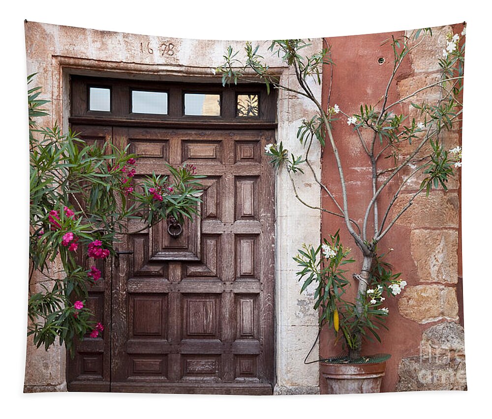 Wood Tapestry featuring the photograph Roussillon Door #2 by Brian Jannsen