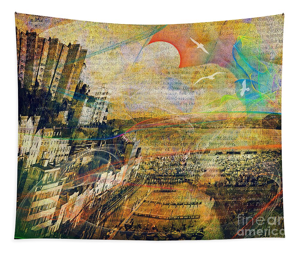 Abstract Tapestry featuring the photograph Torquay 2014 No.3 by Edmund Nagele FRPS