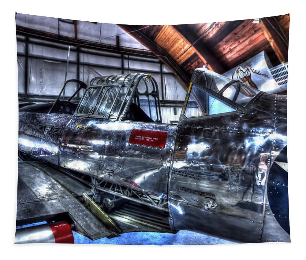 Cockpit Tapestry featuring the photograph Vultee BT-13 Valiant #2 by Amanda Stadther