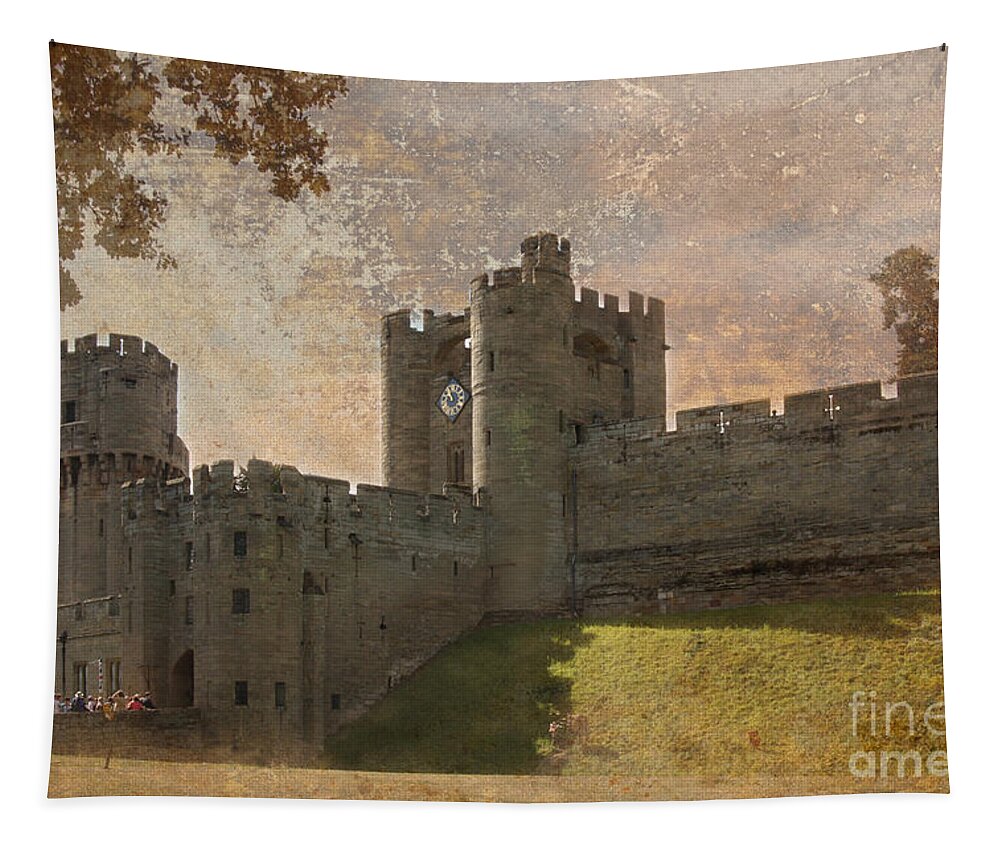 Warwick Castle Tapestry featuring the photograph Warwick Castle #2 by Linsey Williams