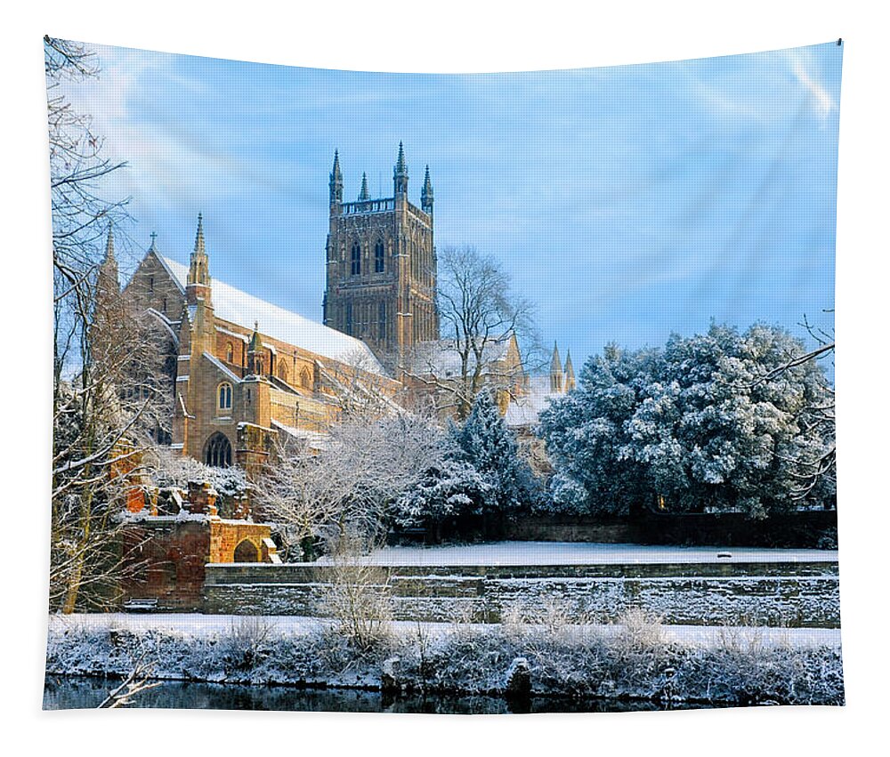 Cathedral Tapestry featuring the photograph Worcester Cathedral by Roy Pedersen