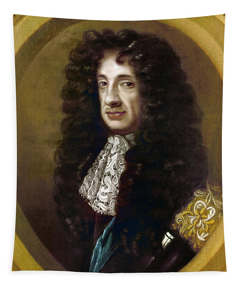 1670 Tapestry featuring the painting Charles II (1630-1685) #20 by Granger