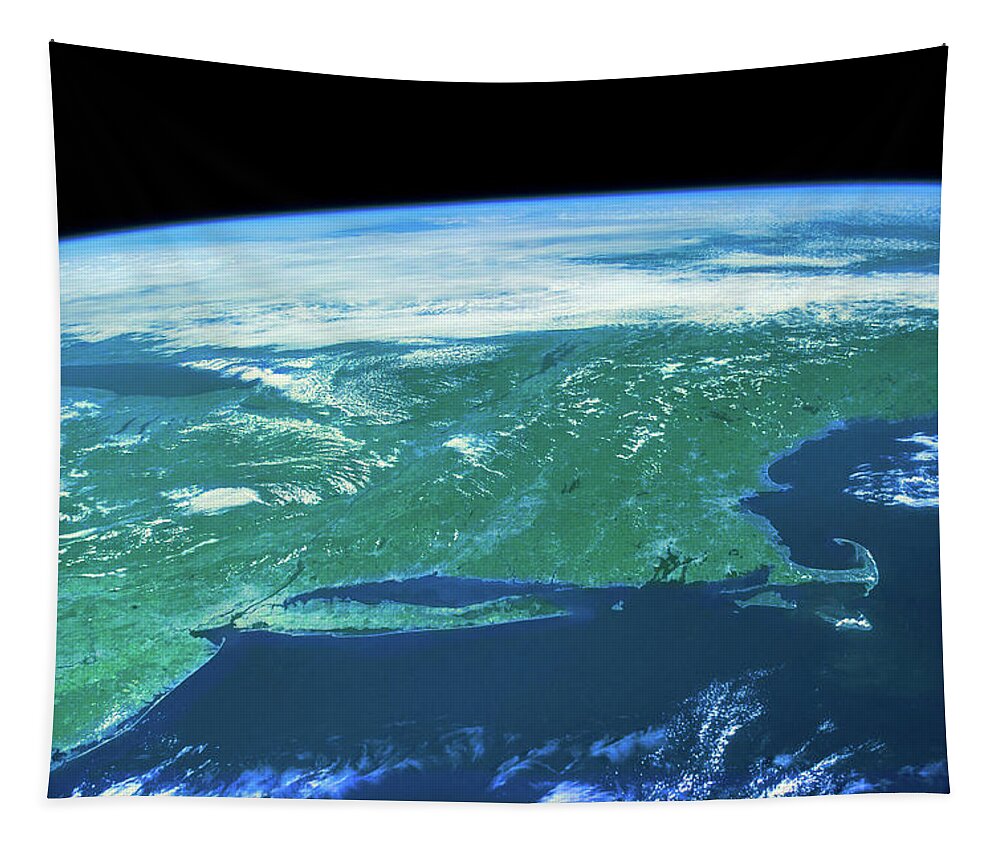Photography Tapestry featuring the photograph View Of Planet Earth From Space Showing #21 by Panoramic Images