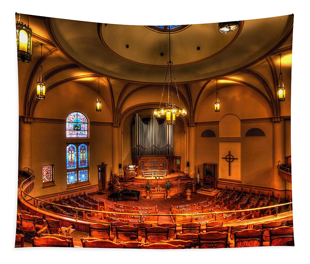 Mn Church Tapestry featuring the photograph Central Presbyterian Church #1 by Amanda Stadther