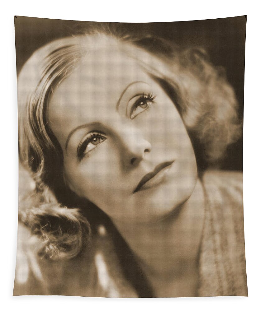 Entertainment Tapestry featuring the photograph Greta Garbo, Hollywood Movie Star by Photo Researchers