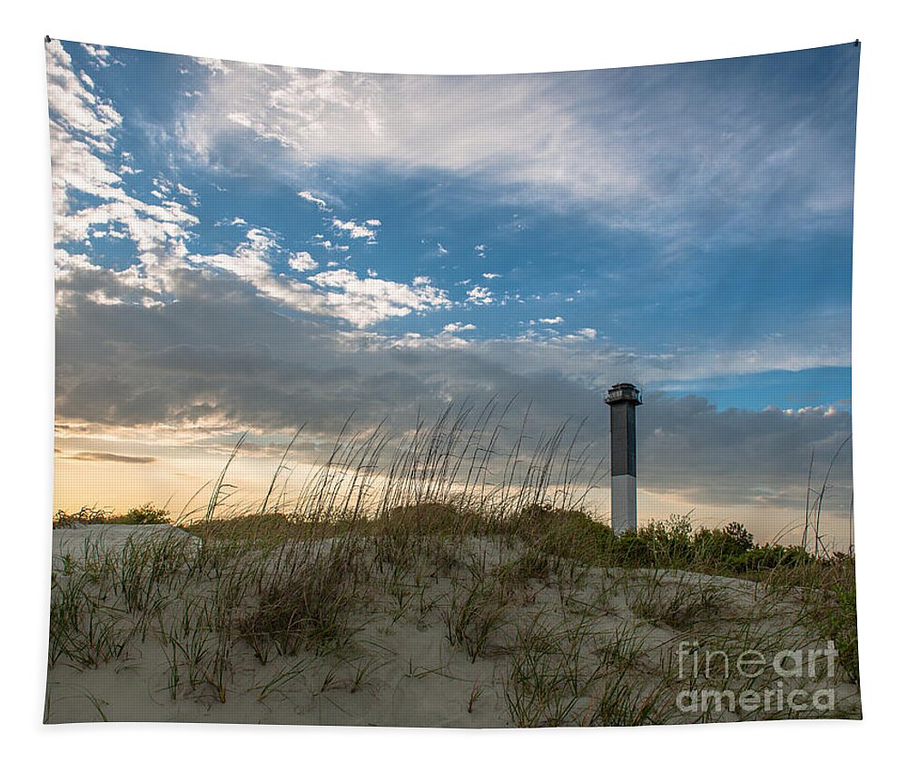 Lighthouse Tapestry featuring the photograph SC Lighthouse View by Dale Powell