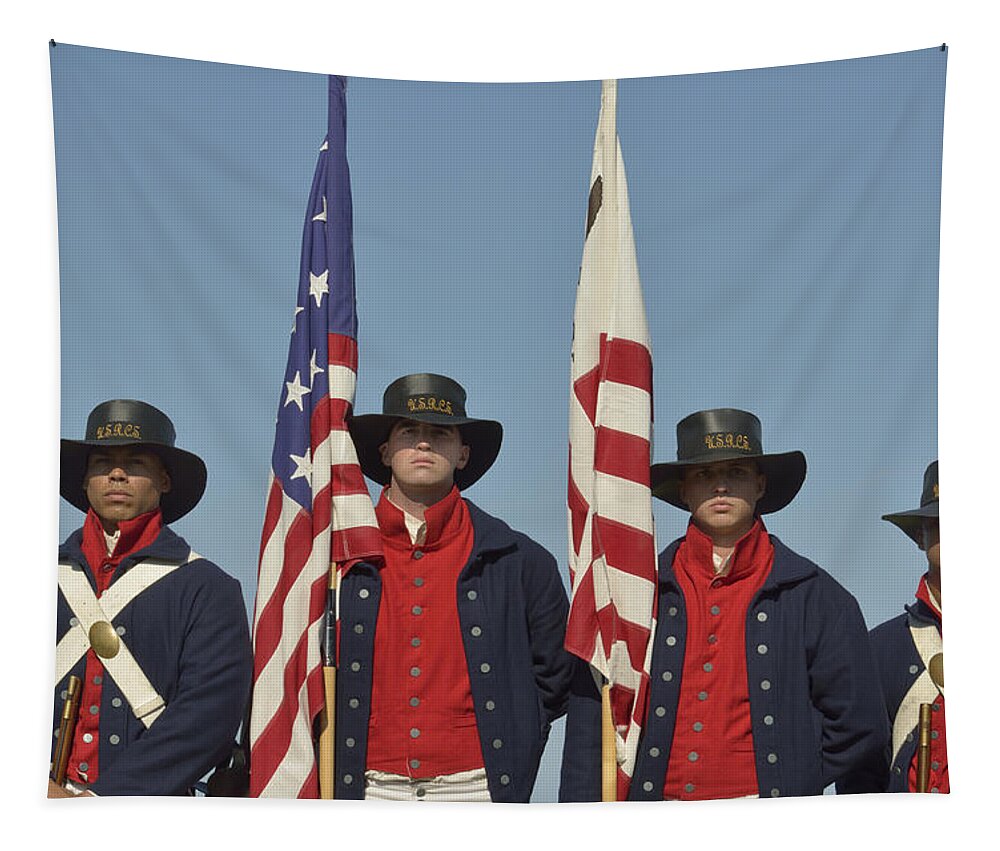 Military Tapestry featuring the photograph Honor Guard by Marianne Campolongo