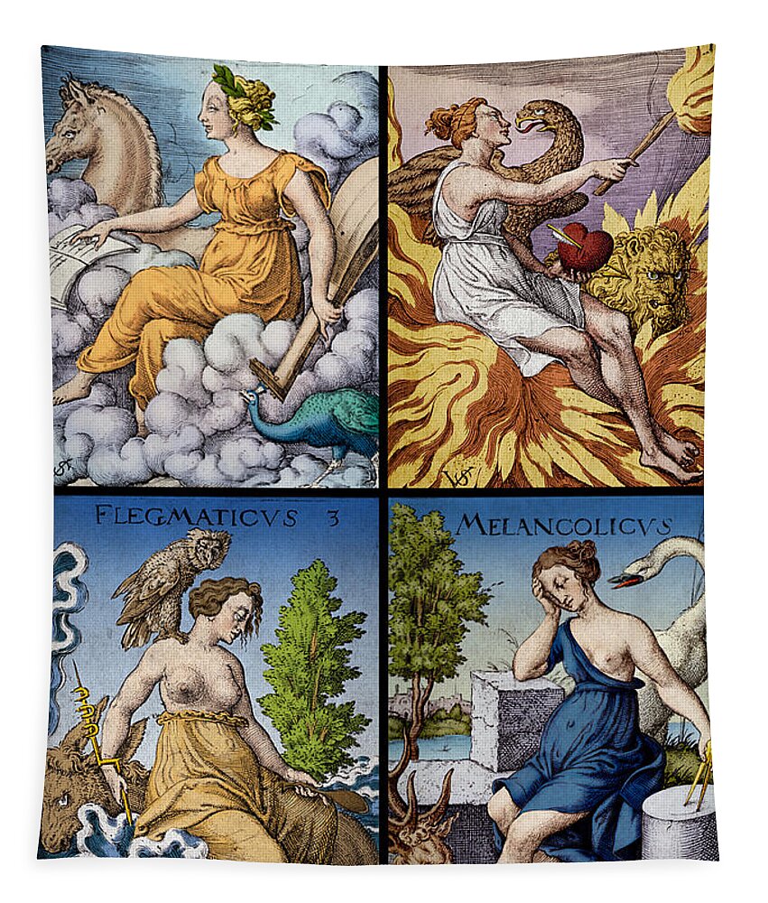 Science Tapestry featuring the photograph The Four Humors Of Hippocratic Medicine #3 by Science Source
