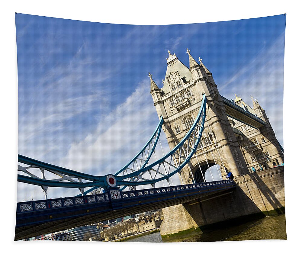 Tower Bridge Tapestry featuring the photograph Tower Bridge London #32 by David Pyatt