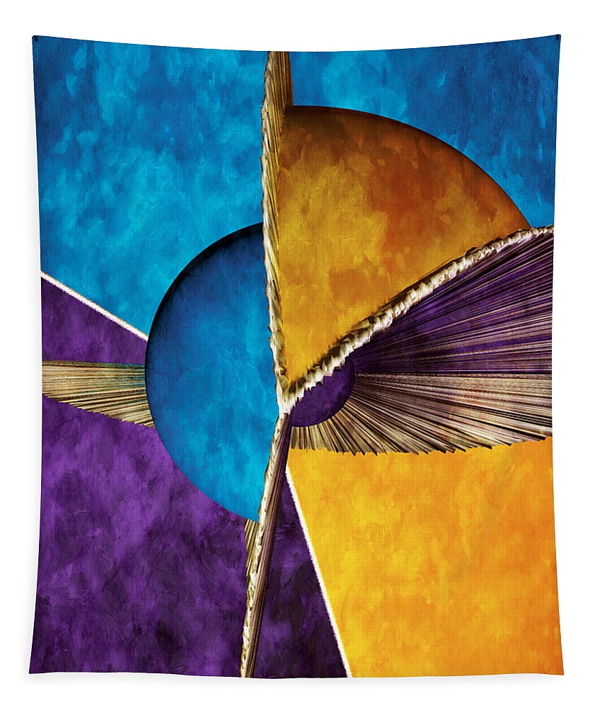 3d Tapestry featuring the digital art 3D Abstract 23 by Angelina Tamez