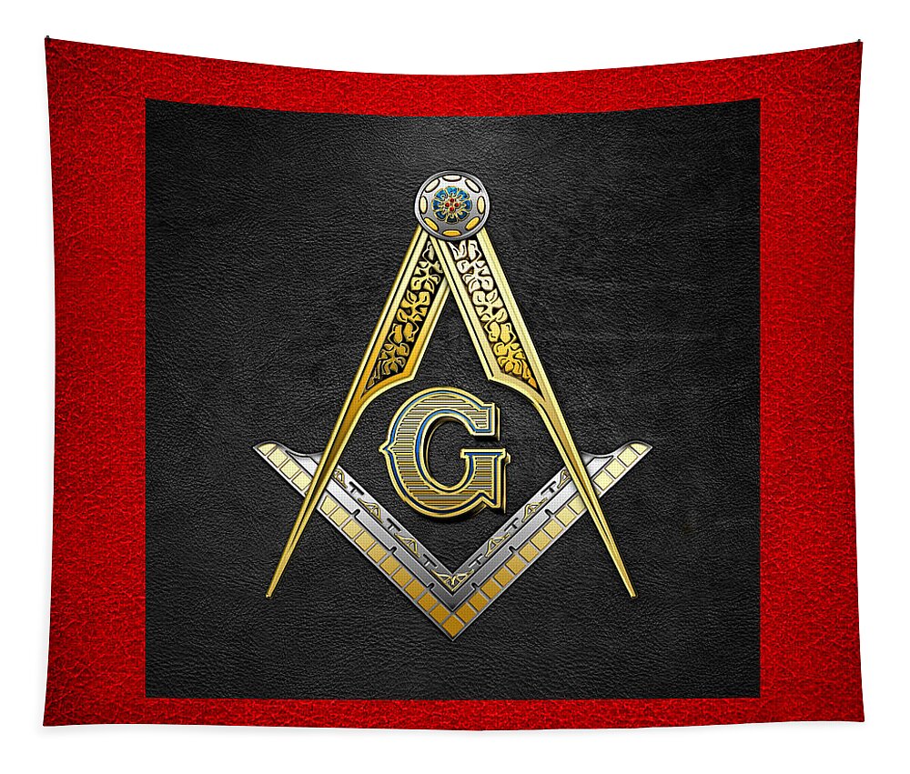 'ancient Brotherhoods' Collection By Serge Averbukh Tapestry featuring the digital art 3rd Degree Mason - Master Mason Masonic Jewel by Serge Averbukh