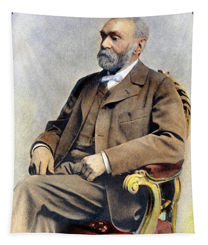 19th Century Tapestry featuring the photograph Alfred Nobel (1833-1896) #4 by Granger