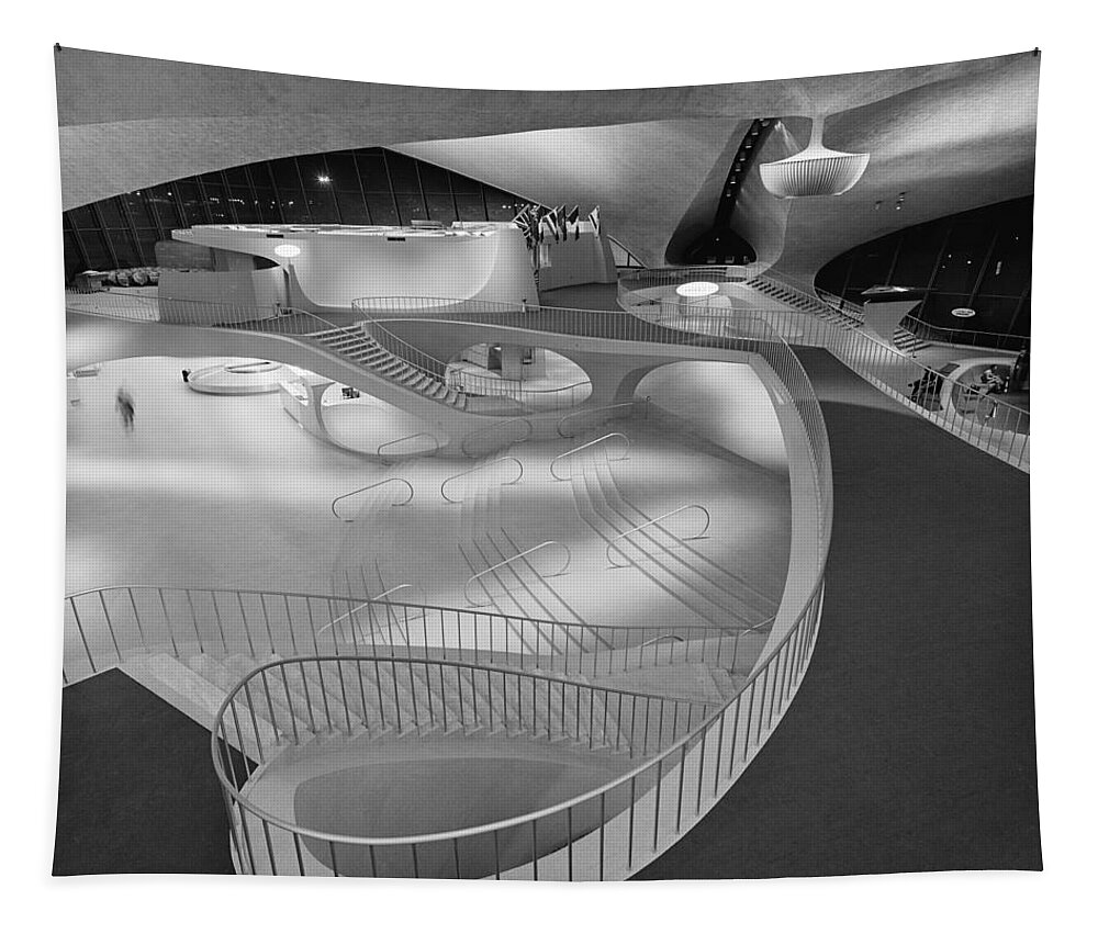 1962 Tapestry featuring the photograph New York Twa Terminal, C1962 #2 by Balthazar Korab