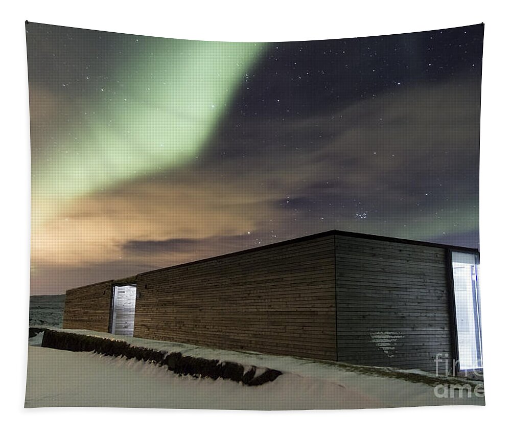 Northern Tapestry featuring the photograph Northern Lights Iceland #4 by Gunnar Orn Arnason