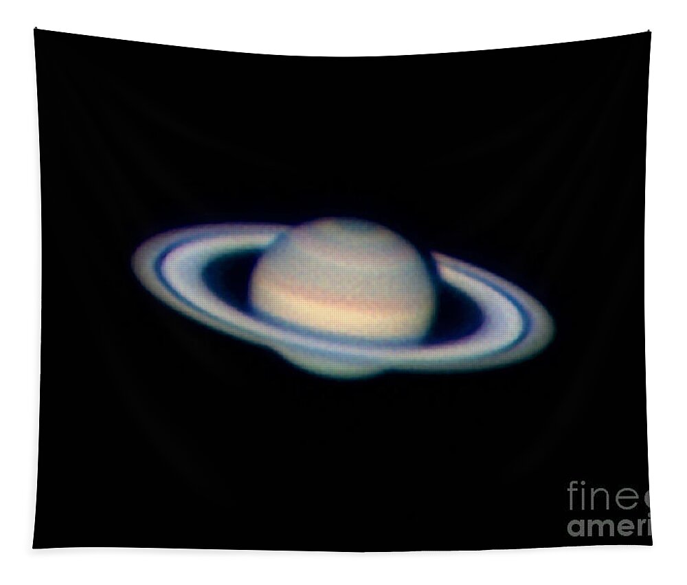Science Tapestry featuring the photograph Saturn #4 by John Chumack