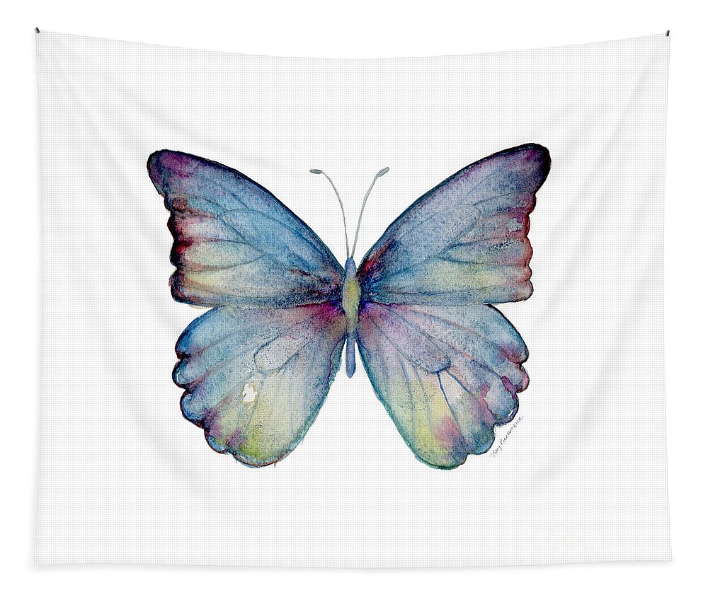 Celestina Tapestry featuring the painting 43 Blue Celestina Butterfly by Amy Kirkpatrick