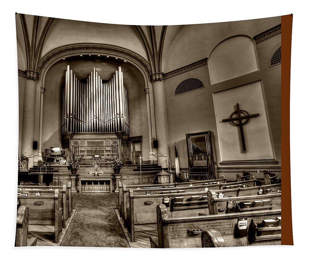 Mn Church Tapestry featuring the photograph Central Presbyterian Church #3 by Amanda Stadther