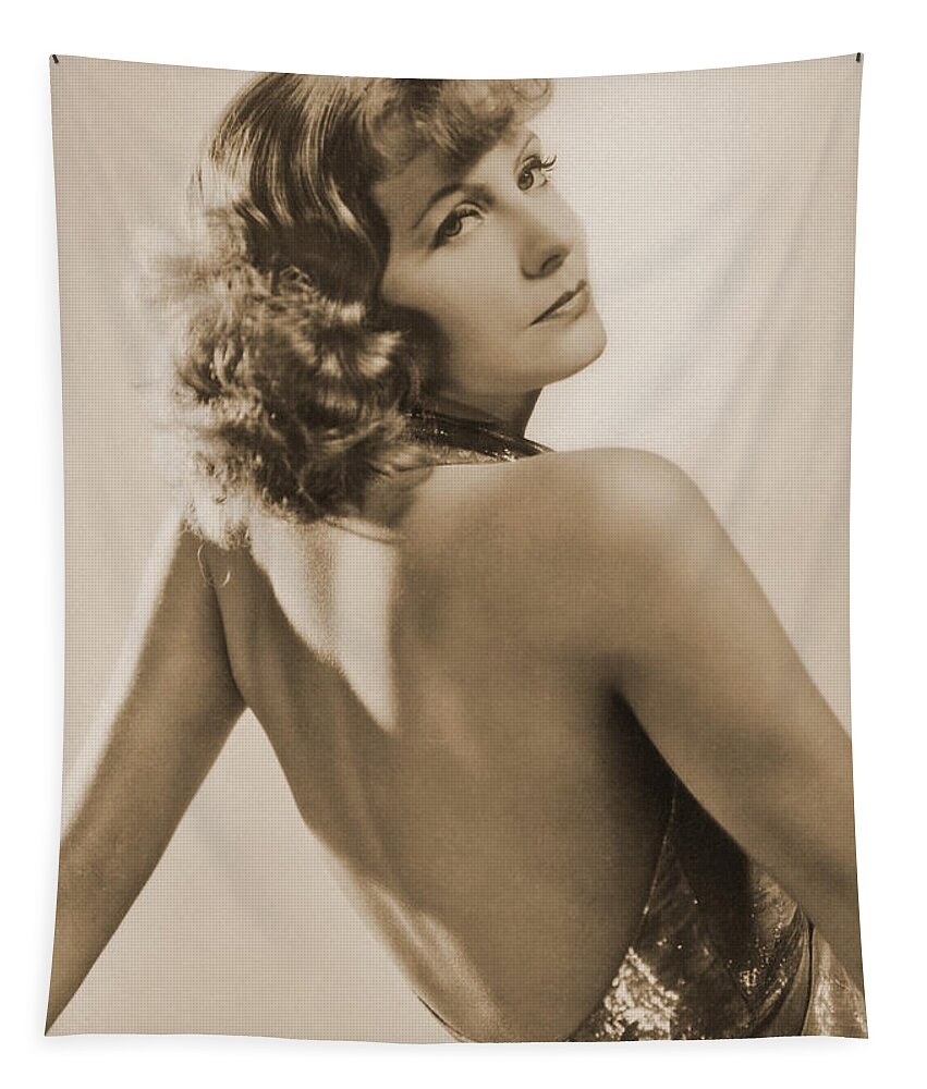 Entertainment Tapestry featuring the photograph Greta Garbo, Hollywood Movie Star #5 by Photo Researchers