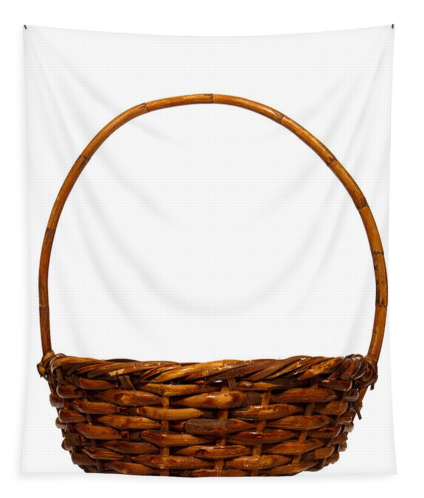 Basket Tapestry featuring the photograph Wicker Basket Number Eight by Olivier Le Queinec