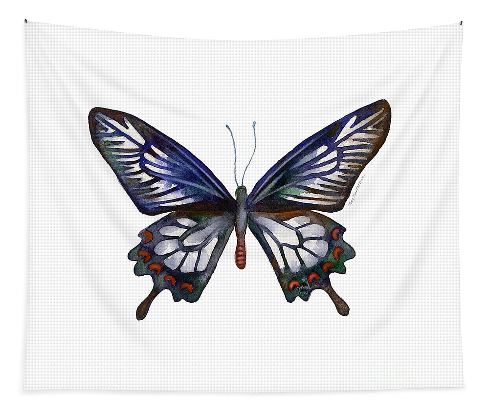 Ceylon Tapestry featuring the painting 54 Ceylon Rose Butterfly by Amy Kirkpatrick