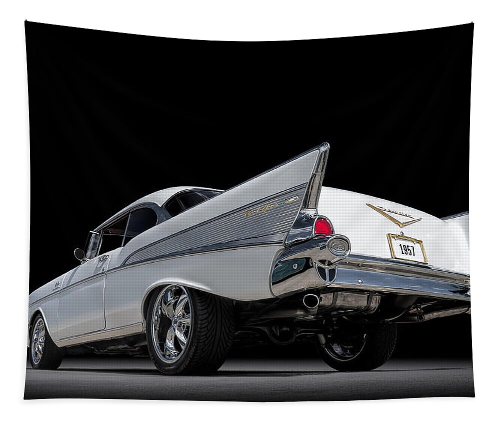 57 Chevy Tapestry featuring the digital art '57 Bel Air by Douglas Pittman