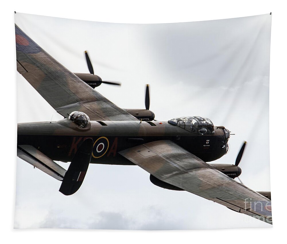 Avro Tapestry featuring the photograph Lancaster Bomber #6 by Airpower Art