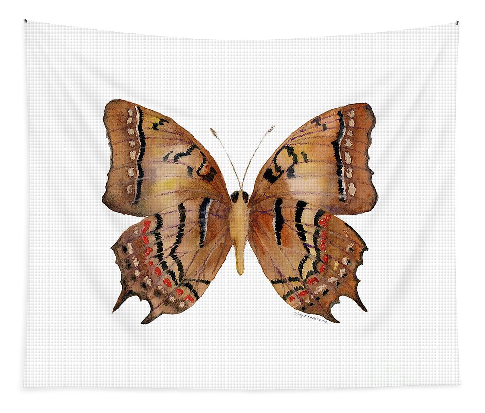 Galaxia Butterfly Tapestry featuring the painting 62 Galaxia Butterfly by Amy Kirkpatrick