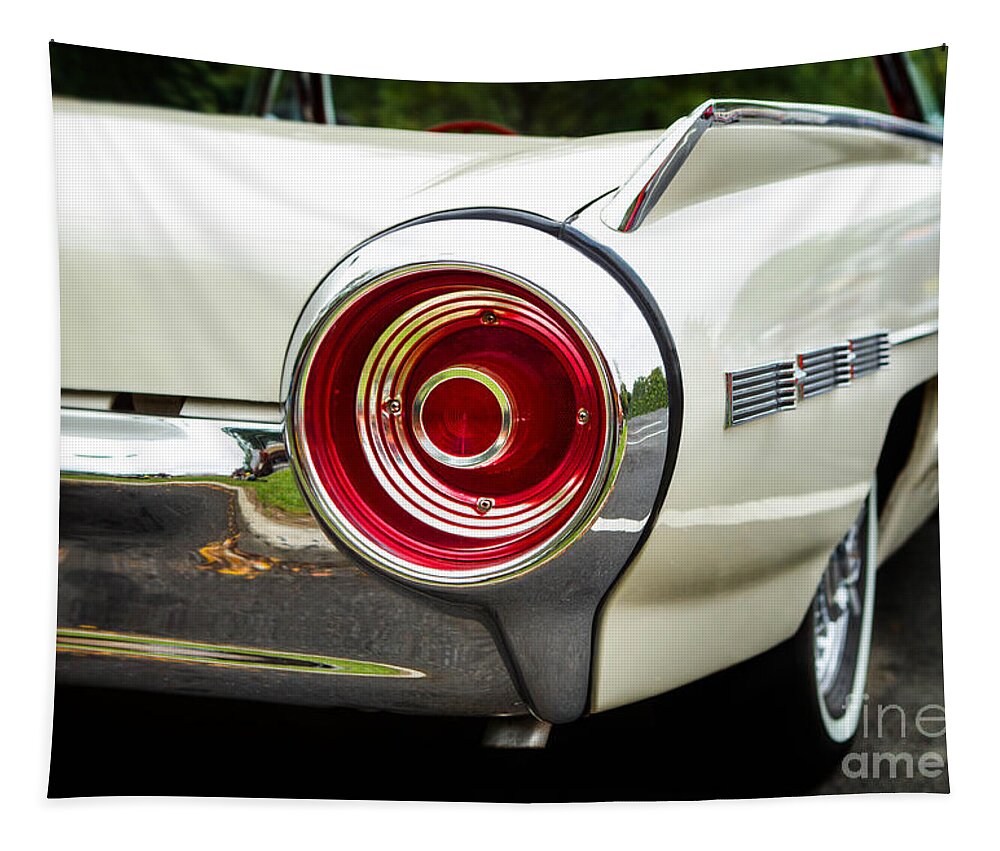 1962 Tapestry featuring the photograph 62 Thunderbird Tail Light by Jerry Fornarotto