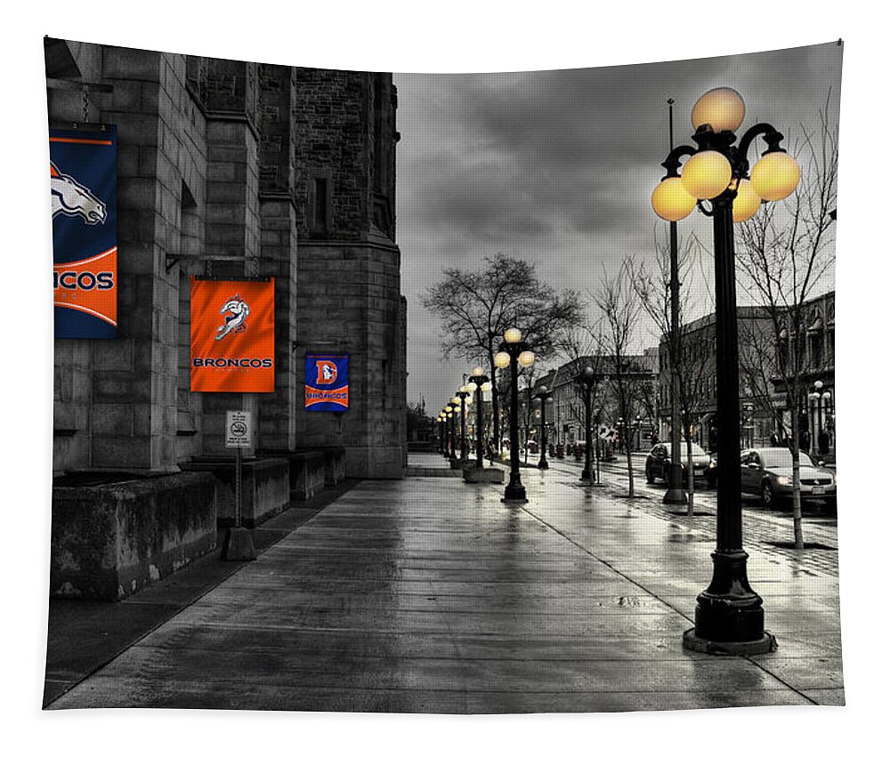 Broncos Tapestry featuring the photograph Denver Broncos by Joe Hamilton
