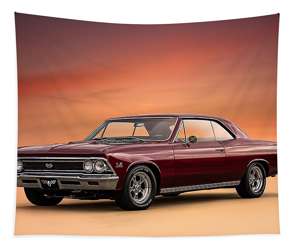 Chevelle Tapestry featuring the digital art '66 Chevelle by Douglas Pittman