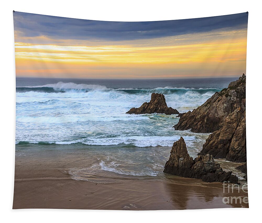 Campelo Tapestry featuring the photograph Campelo Beach Galicia Spain by Pablo Avanzini